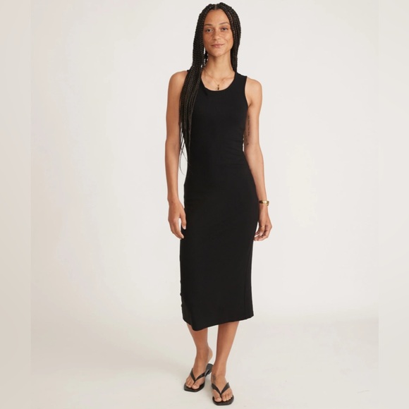 Marine Layer Black Midi Dress - Picture 1 of 8